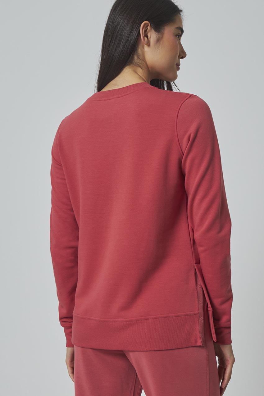 MPG Serene Brushed Side Slit Relaxed Pullover