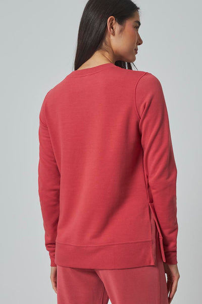 MPG Serene Brushed Side Slit Relaxed Pullover