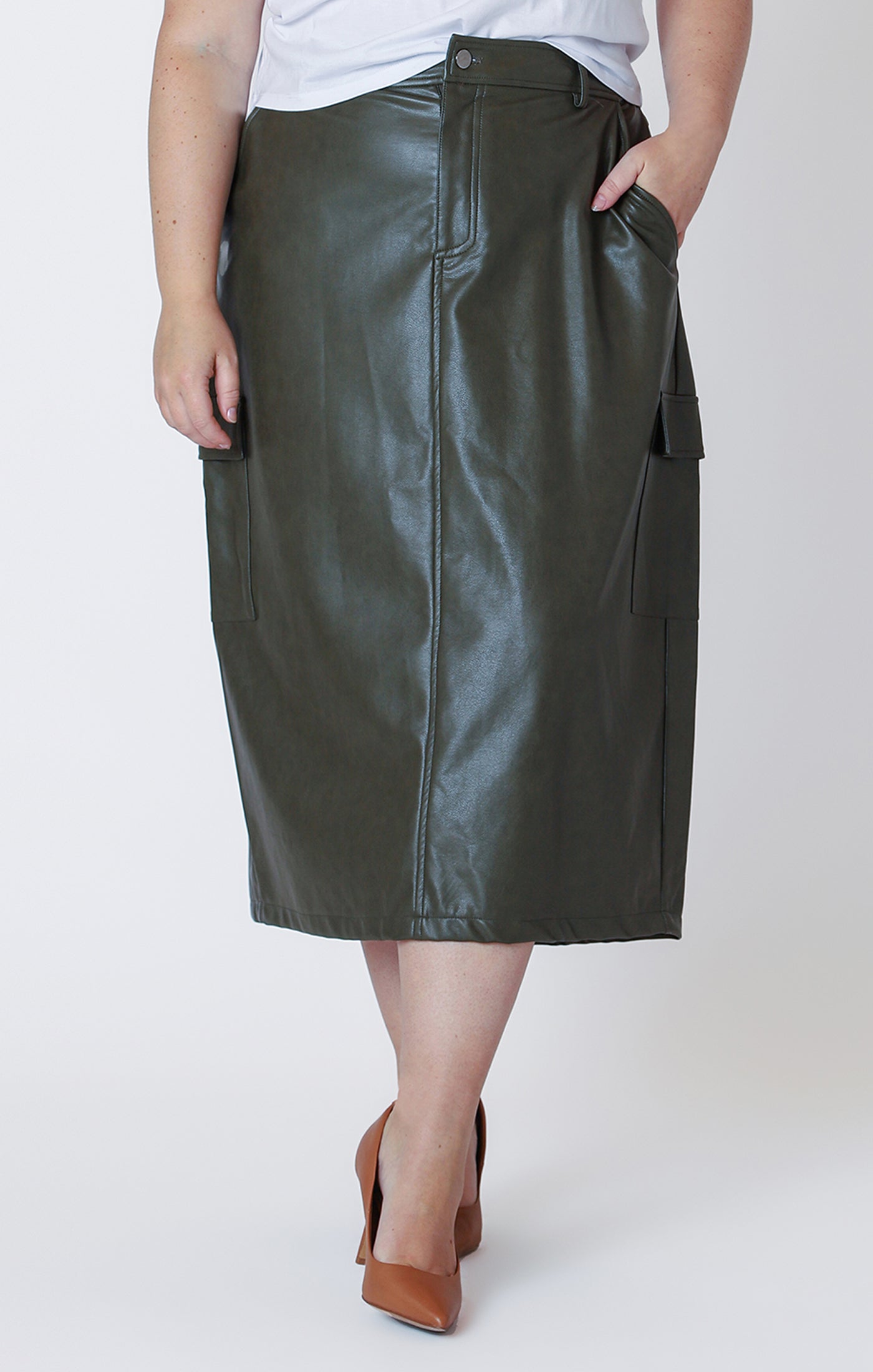 Dex Faux Leather Maxi Skirt