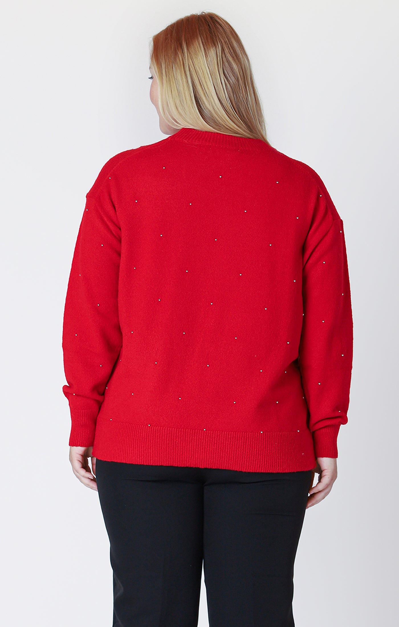 Dex Long Sleeve Embellished Sweater