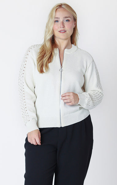 Dex Crochet Sleeve Bomber