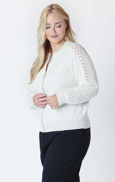 Dex Crochet Sleeve Bomber