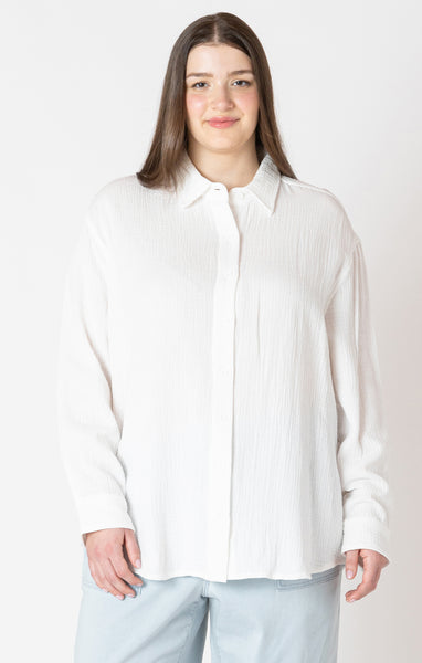 Dex Cotton Gauze Button Blouse