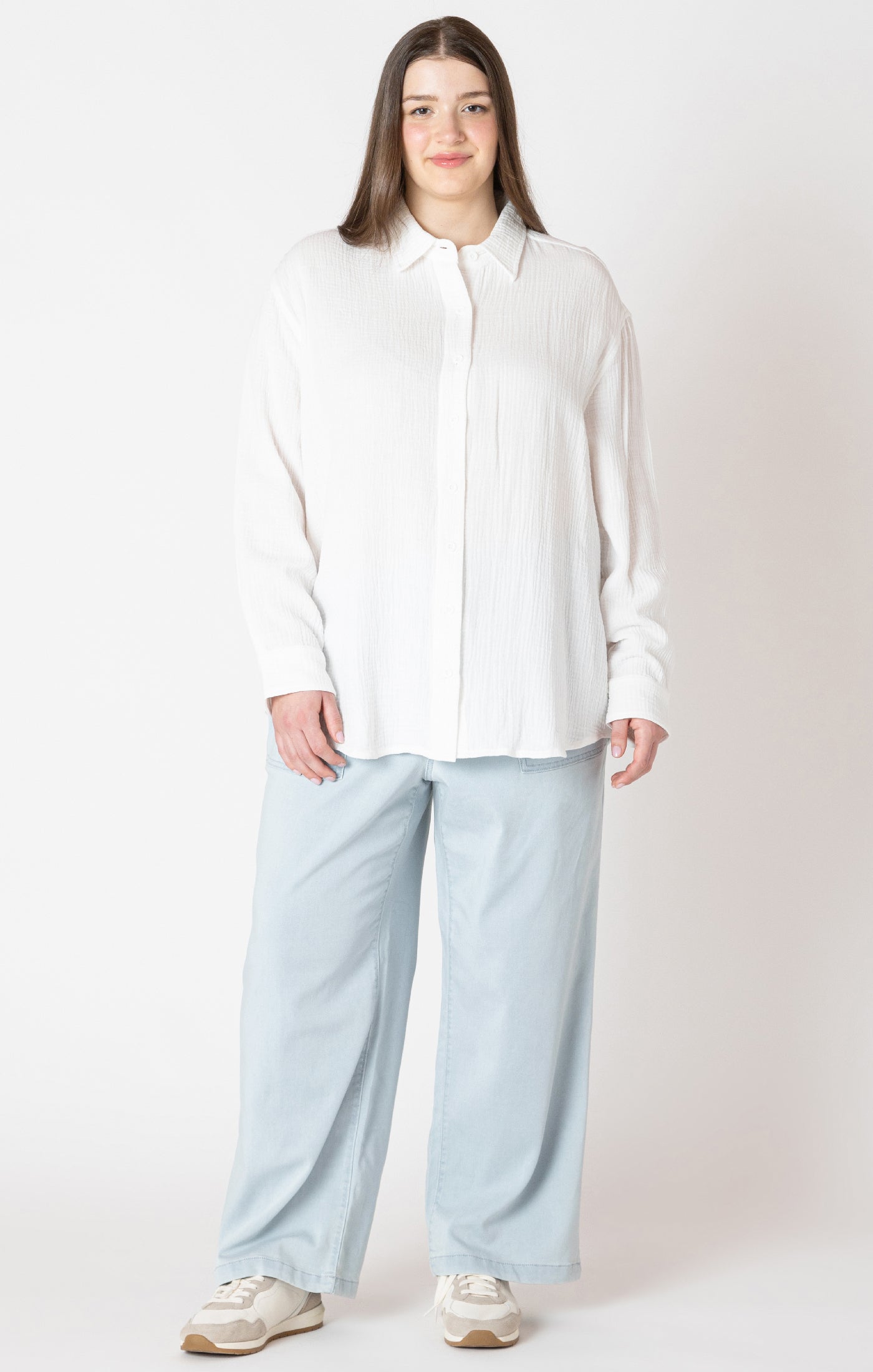 Dex Cotton Gauze Button Blouse