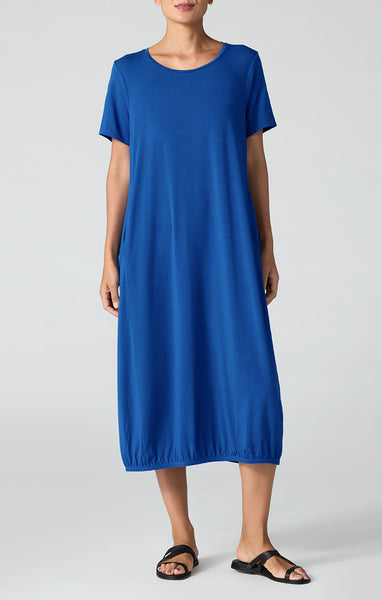 Eileen Fisher Round Neck Lantern Dress