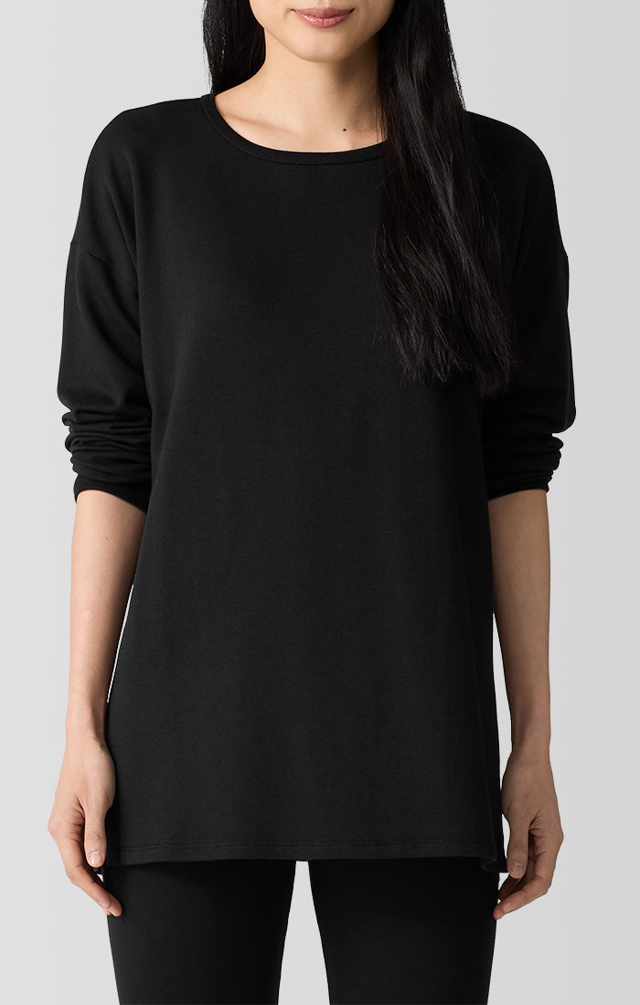 Eileen Fisher Round Neck Long Box Top