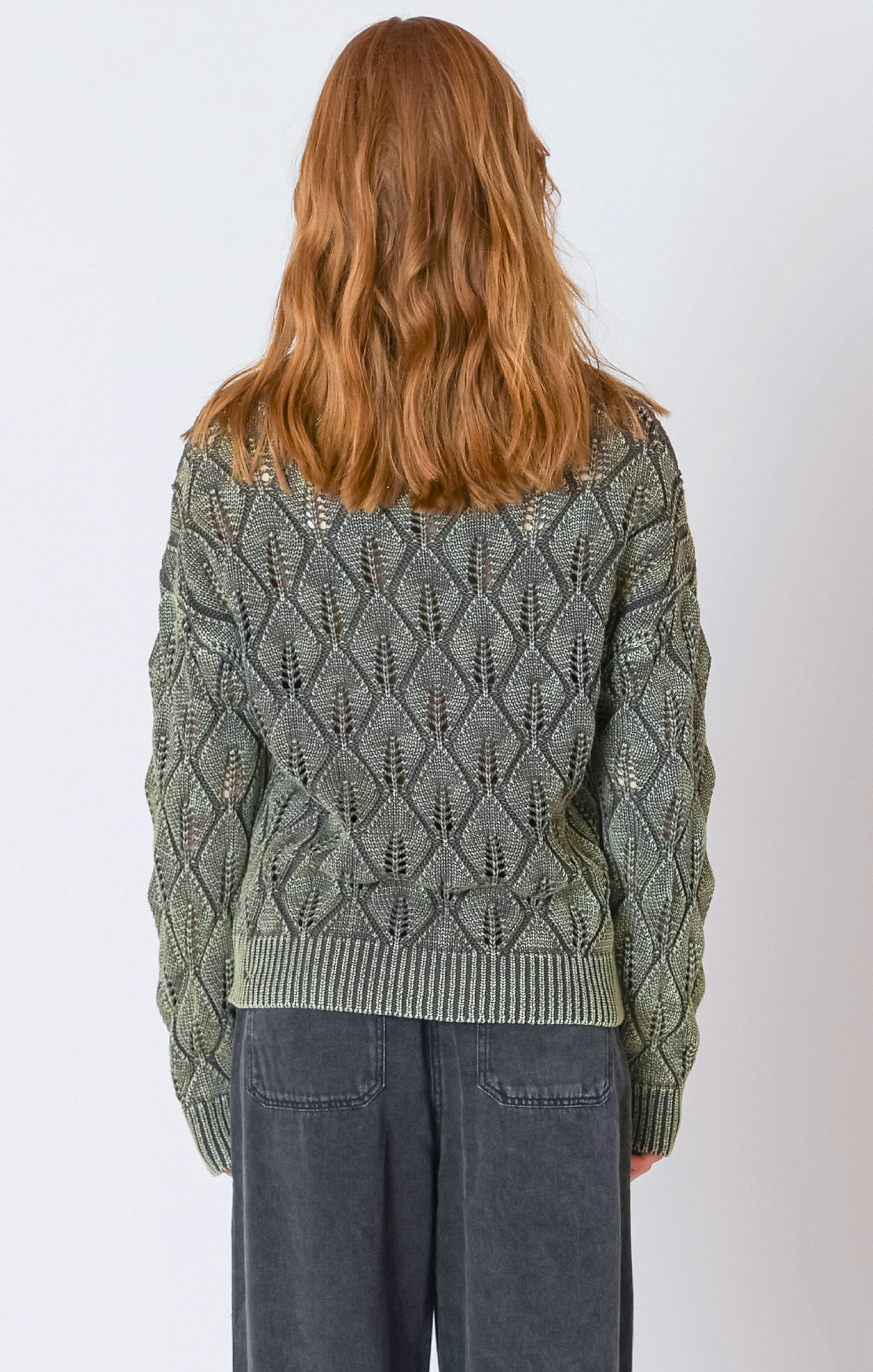 Dex Pointelle Crewneck Sweater