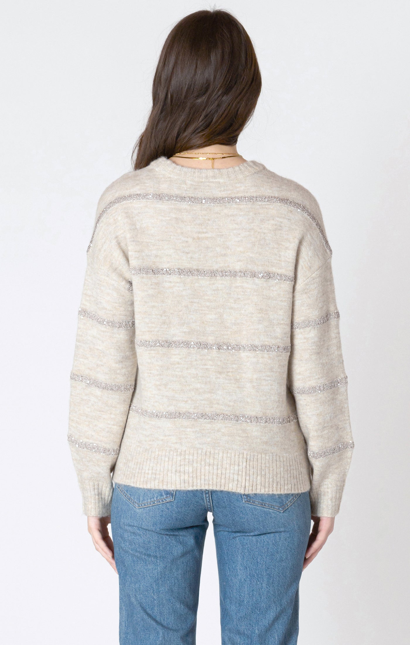 Dex Sequin Stripe Sweater