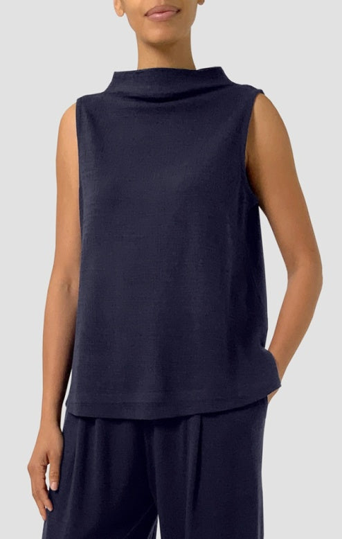 (Pre-Order) Eileen Fisher Funnel Neck Sleeveless Tank