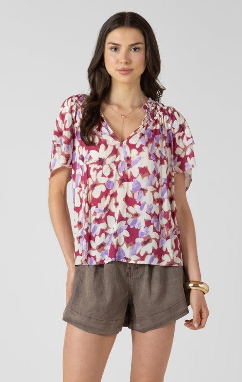 Dex Flutter Sleeve Blouse