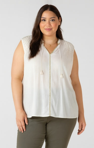 Dex Beaded Trim Blouse