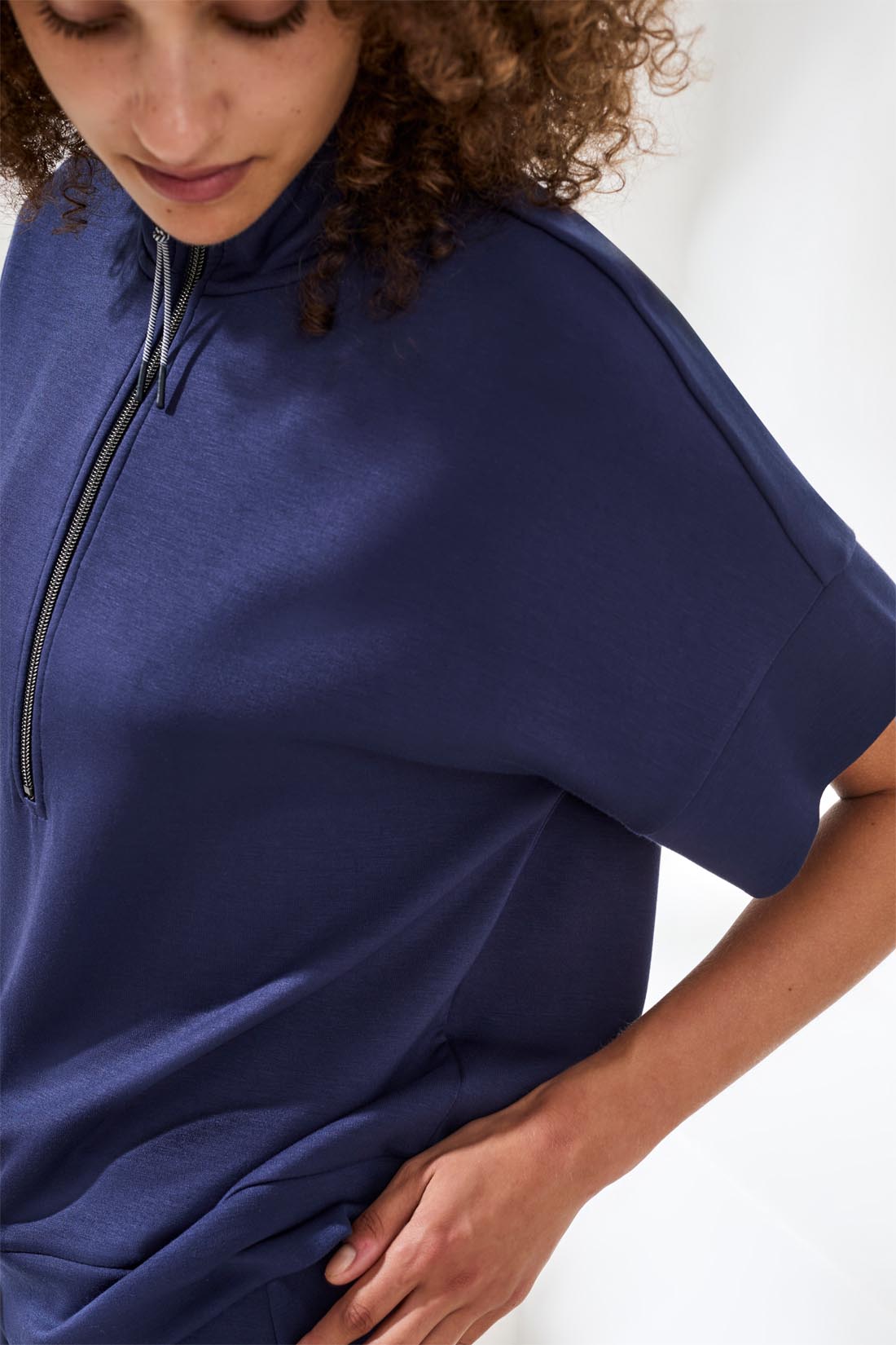 Tribal Zip Short Sleeve Sweatshirt