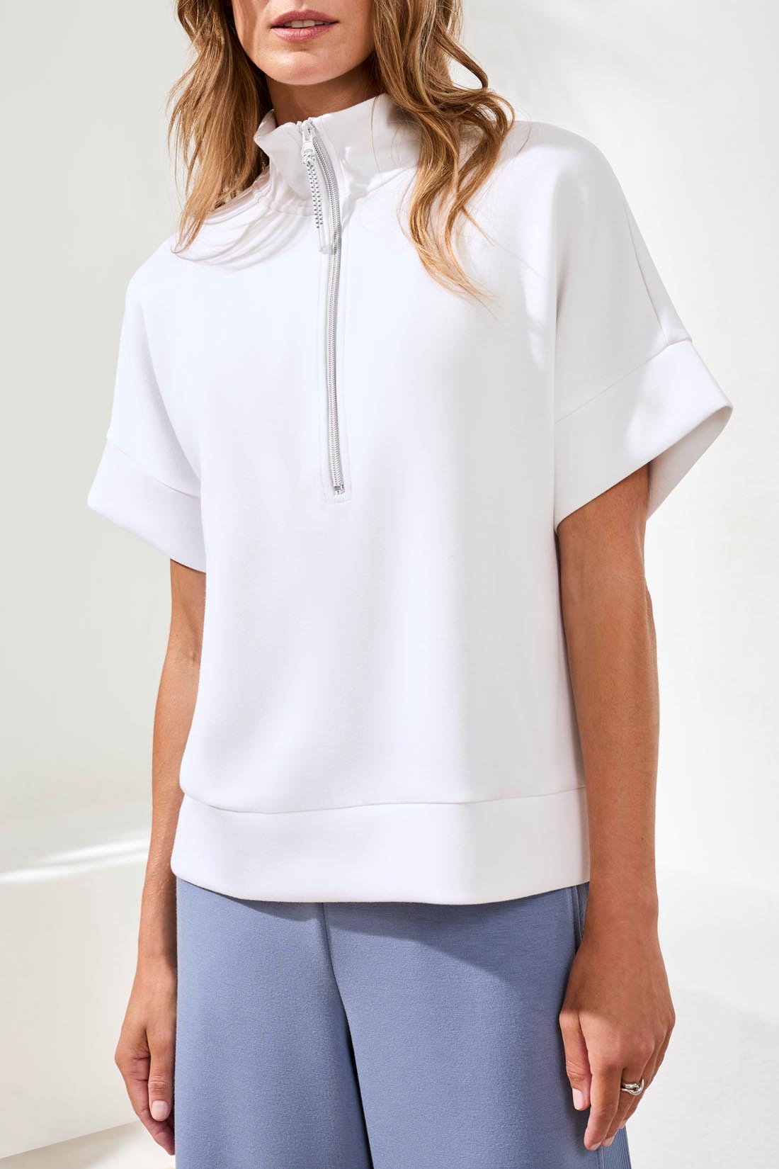 Tribal Zip Short Sleeve Sweatshirt