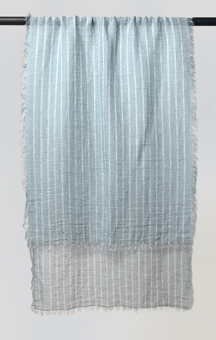 Eileen Fisher Striped Linen Scarf