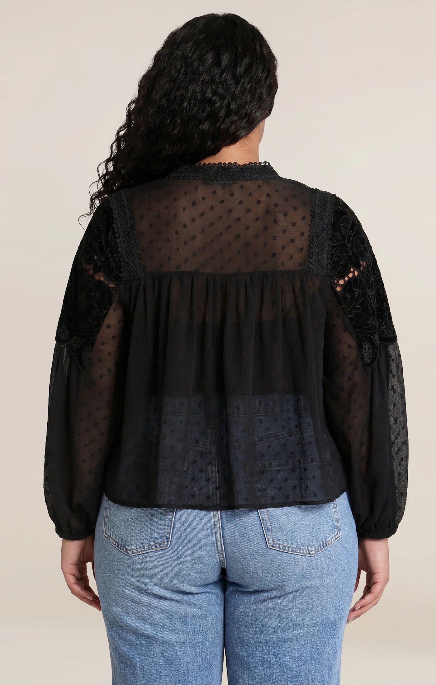 Dex Sheer Lace Blouse
