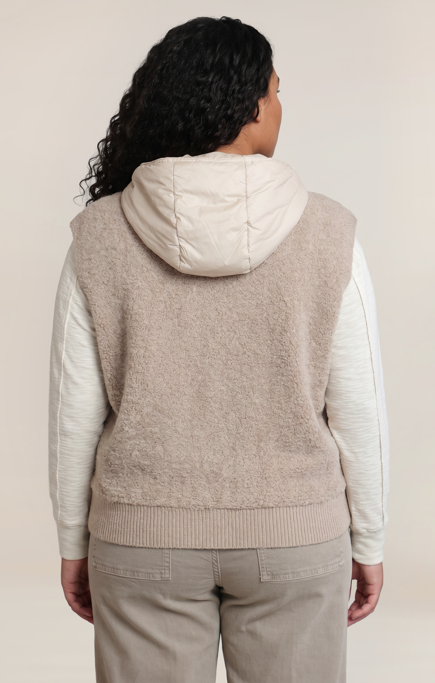 Dex Hooded Boucle Vest