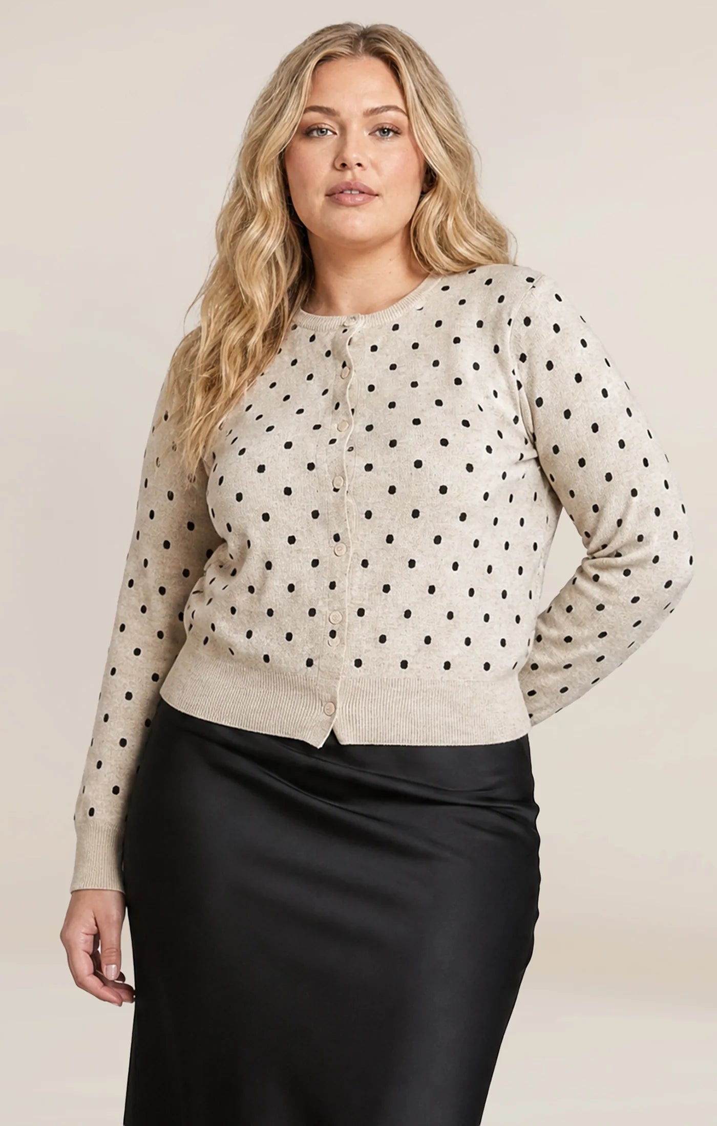 Dex Polkadot Cardigan