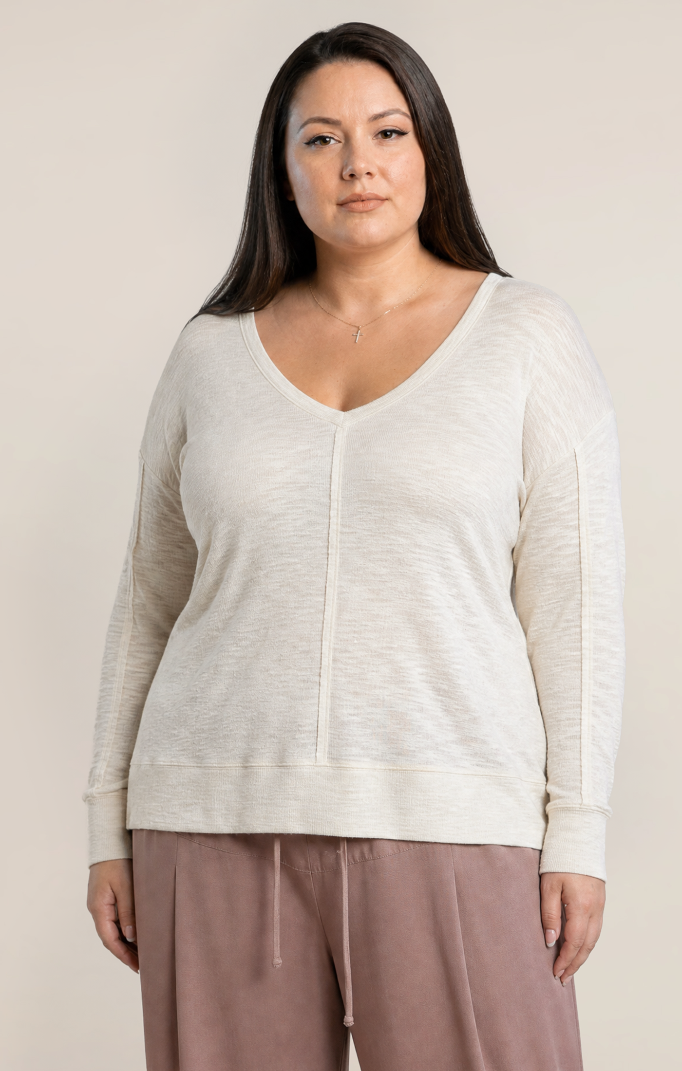 Dex V-Neck Knit Top