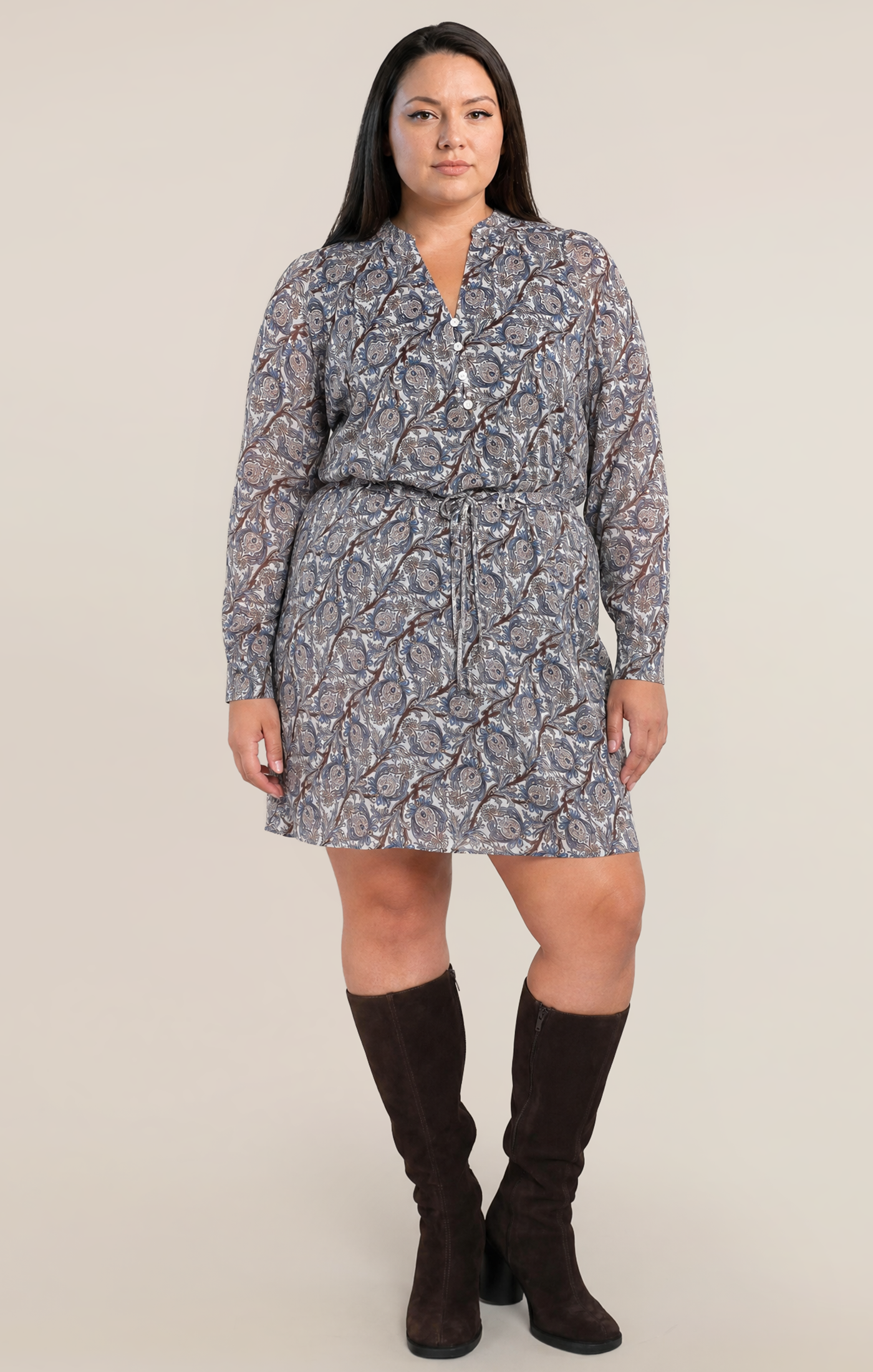 Dex Belt Button Dress