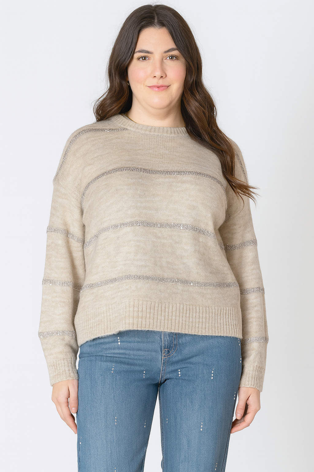 Dex Sequin Stripe Sweater