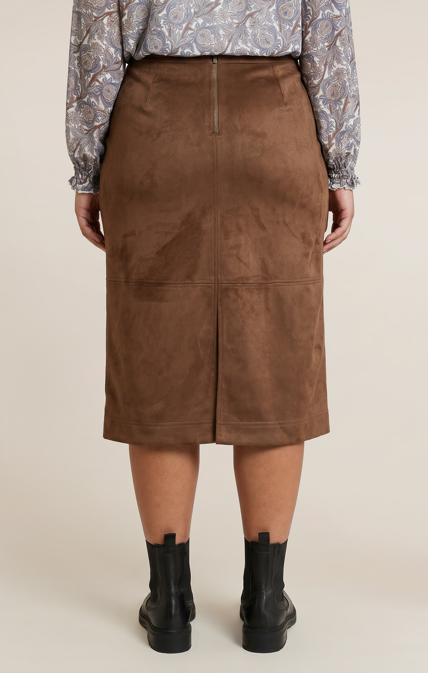 Dex Suede Midi Skirt