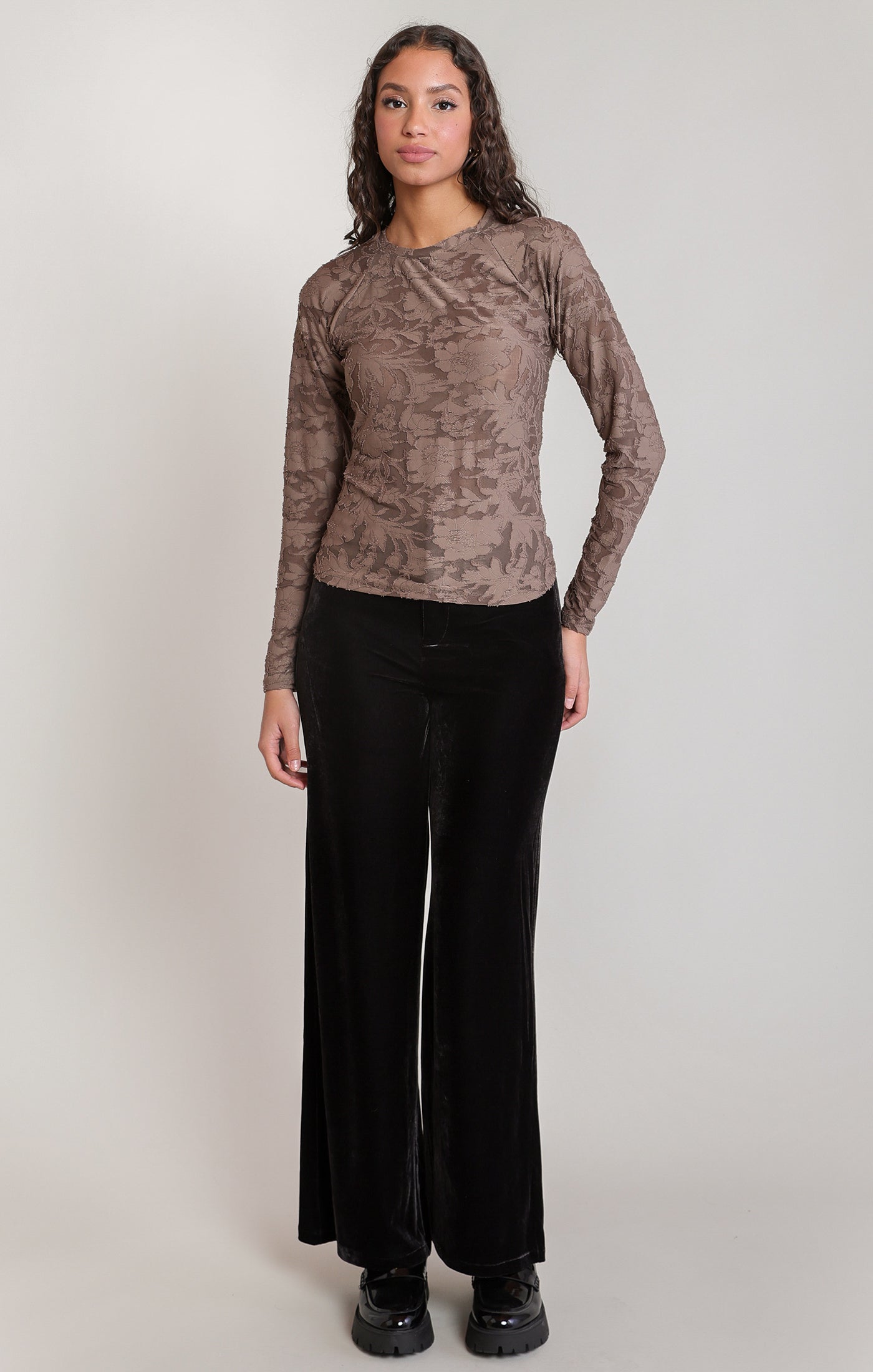 Dex Velvet Wide Leg Pant