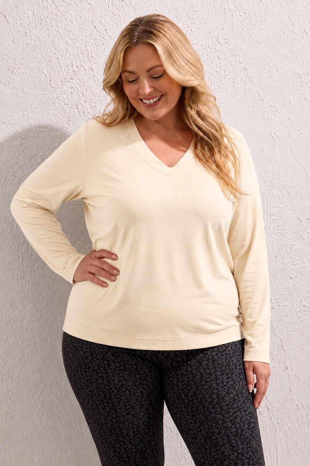 Tribal Long Sleeve V-Neck Top
