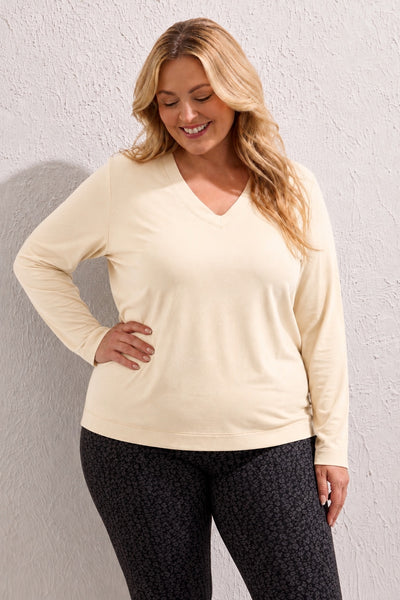 Tribal Long Sleeve V-Neck Top