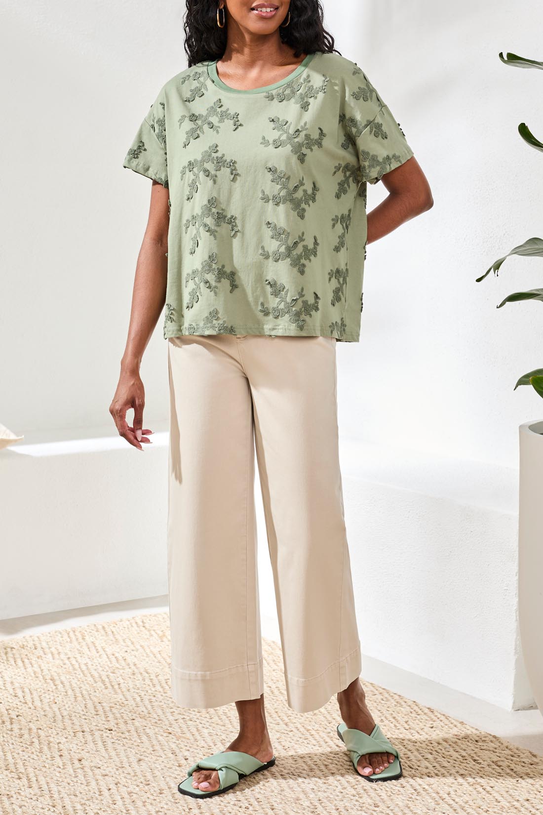 Tribal Short Sleeve Crew Top