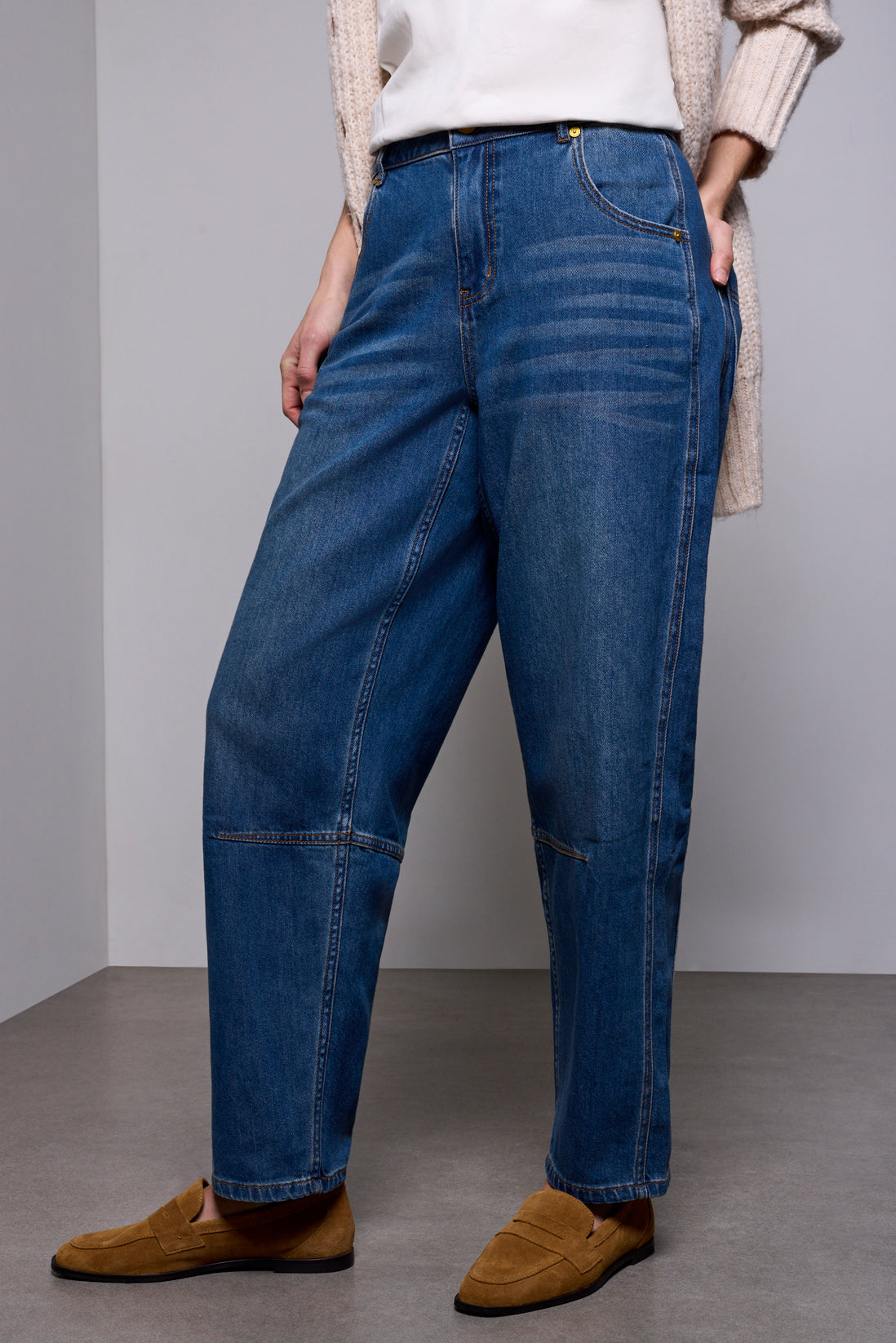 Tribal Audrey Barrel Denim Jeans